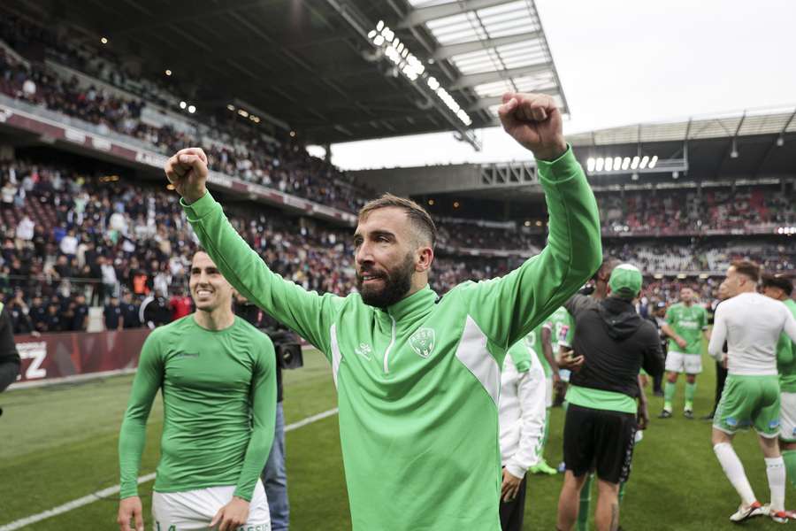 Saint-Etienne's promotion was confirmed on Sunday