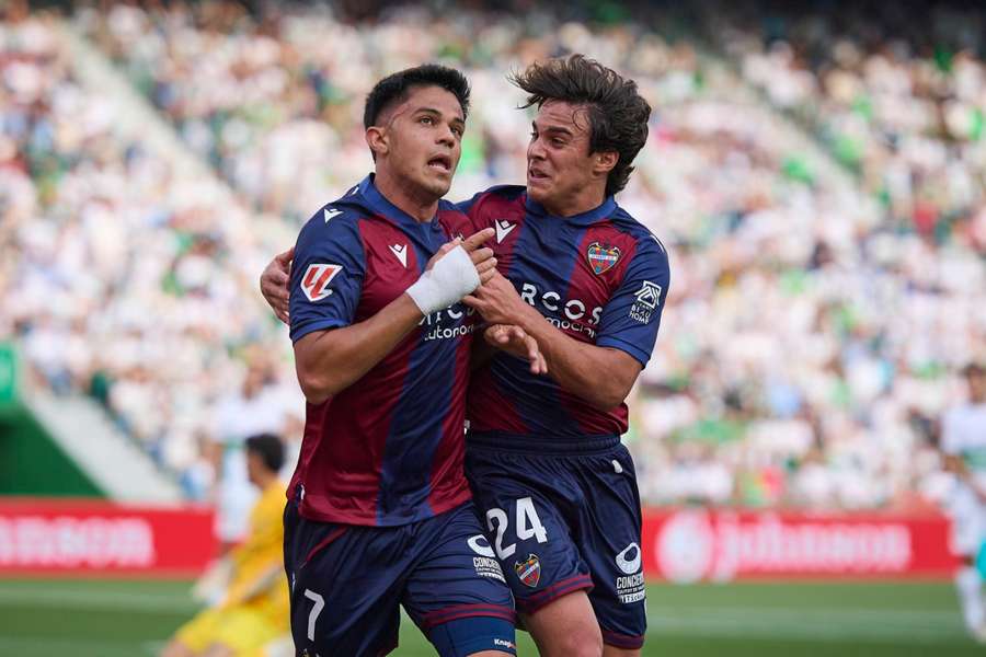 Los jugadores del Levante celebran un gol en una imagen de archivo