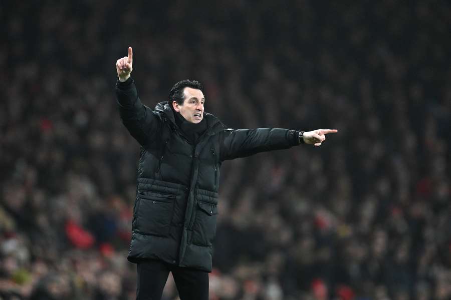 Unai Emery lors du match contre Arsenal.