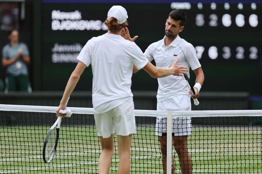 Sinner y Djokovic en Wimbledon