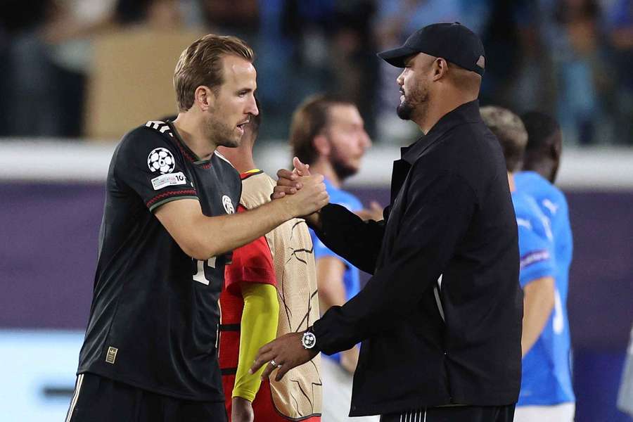 Kane a Kompany po vítězném utkání v Lize mistrů.